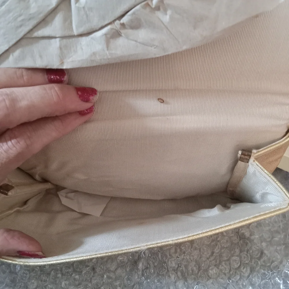 1970s Polished Gold evening bag bu avon n.i.b. NEWYORK - Picture 3 of 10